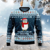 Cute Penguin Snow Blue Ugly Christmas Sweater, Jumper For Men And Women - Fanshubus