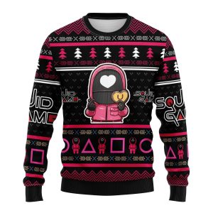 Cute Protecter Squid Game Ugly Christmas Sweater, Jumper - Fanshubus