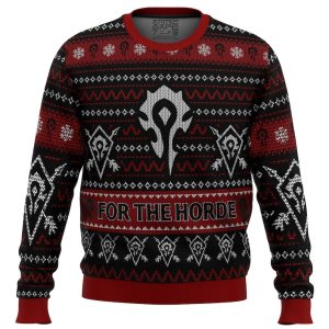 Cute Xmas Ugly Sweater World Of Warcraft For The Horde Ugly Christmas Sweater, Jumper| Woolen Christmas Gift - Fanshubus