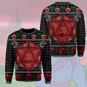 D&amp;D Ugly Christmas Sweater, Jumper For Men &amp; Women - Fanshubus