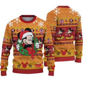 Disney Mickey Ugly Sweater| Woolen Sweater Christmas Gift For Holiday| Mickey Ugly Christmas Sweater, Jumper - Fanshubus