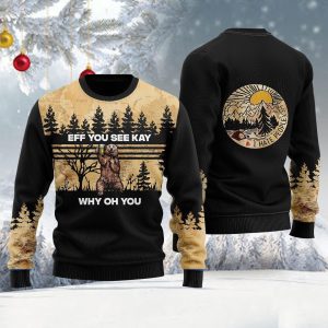 Eff Bear Beer You See Kay Why Oh You Ugly Christmas Sweater, Jumper For Men &amp; Women - Fanshubus
