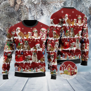 English Bulldog Ugly Christmas Sweater, Jumper For Men &amp; Women - Fanshubus