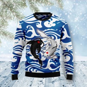 Fishing Koi Funny Ugly Christmas Sweater, Jumper For Men &amp; Women Adult - Christmas Gifts - Fanshubus