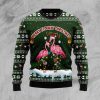 Flamingo Merry Flockin' Christmas Ugly Christmas Sweater, Jumper - Fanshubus