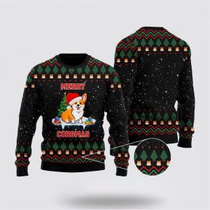 Funny Dog Merry Corgmas Ugly Christmas Sweater, Jumper - Dog Lover Christmas Sweater - Fanshubus