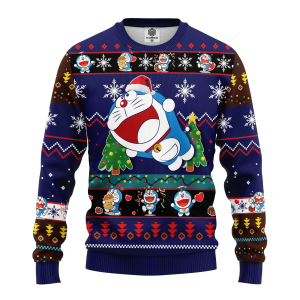 Funny Doreamon Xmas Ugly Christmas Sweater, Jumper 307 - Fanshubus