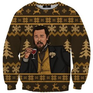 Funny Leo Meme Ugly Sweater| Woolen Sweater Christmas Gift For Holiday| Leonardo Ugly Christmas Sweater, Jumper - Fanshubus