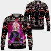 Goku Black Rose Ugly Christmas Sweater, Jumper Anime Dragon Ball Xmas Gifts 1k112 - Fanshubus