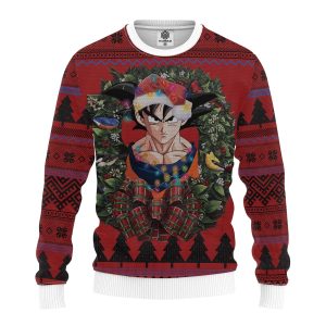 Goku Ugly Christmas Sweater, Jumper Custom Sweatshirt Apparel - Fanshubus