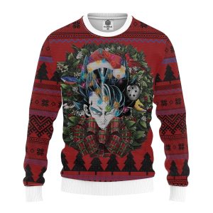 Goku Vegeta Christmas Ugly Christmas Sweater, Jumper Custom Sweatshirt Apparel - Fanshubus