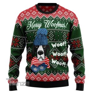 Great Dane Woofmas Ugly Christmas Sweater, Jumper- Fanshubus