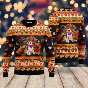 Halloween Beagle Dog Ugly Christmas Sweater, Jumper For Men &amp; Women - Fanshubus