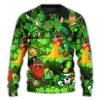 Irish Beer St Patrick's Day Viking Skull Leprechaun Gnome Ugly Christmas Sweater, Jumpers - Fanshubus