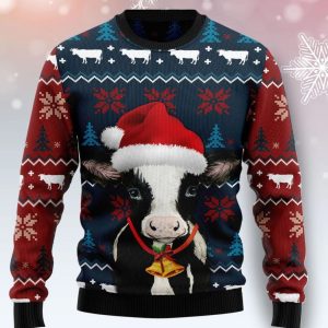 Lovely Cow Ugly Christmas Sweater, Jumper for men and women - Fanshubus