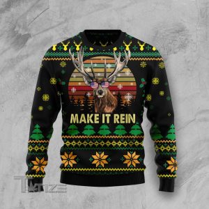 Make It Rein Ugly Christmas Sweater, Jumper- Fanshubus