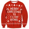 Merry Christmas Pattern Print Awesome Gift For Christmas Ugly Christmas Sweater, Jumper - Fanshubus