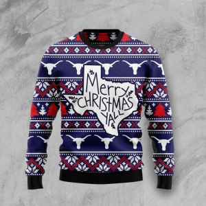 Merry Christmas Ugly Christmas Sweater, Jumper For Men &amp; Women - Fanshubus