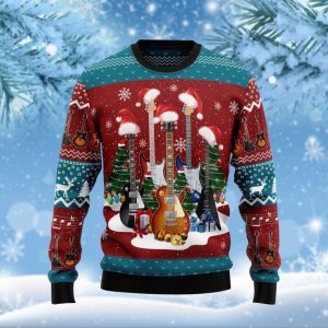 Merry Guitars Funny Ugly Christmas Sweater, Jumper For Men &amp; Women Adult - Christmas Gifts - Fanshubus