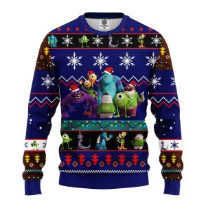 Merry Xmas Monsters University Characters Ugly Christmas Sweater, Jumper - Fanshubus