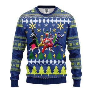 Mighty Morphin Power Rangers Ugly Christmas Sweater, Jumper 601 - Fanshubus