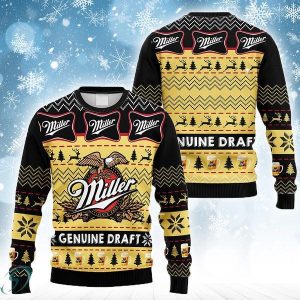 Miller Genuine Draft Custom Ugly Christmas Sweater, Jumpers - Fanshubus