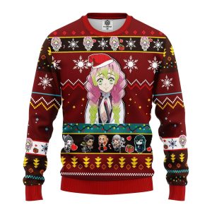 Mitsuri Kanroji Demon Slayer Anime Custom Ugly Christmas Sweater, Jumpers - Fanshubus