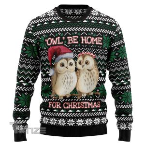 Owl Be Home Ugly Christmas Sweater, Jumper- Fanshubus