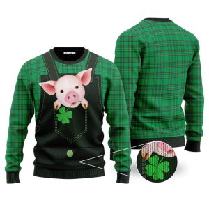 Pig Farm St Patricks Day Ugly Christmas Sweater, Jumper For Men &amp; Women - Fanshubus
