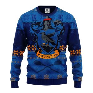 Ravenclaw House Harry Potter Ugly Christmas Sweater, Jumper 63 - Fanshubus