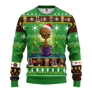 Santa Baby Groot Merry Xmas Gift Ugly Christmas Sweater, Jumper 340 - Fanshubus