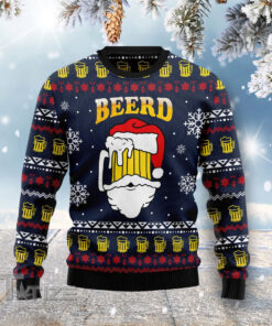 Santa Beerd Ugly Christmas Sweater, Jumper- Fanshubus