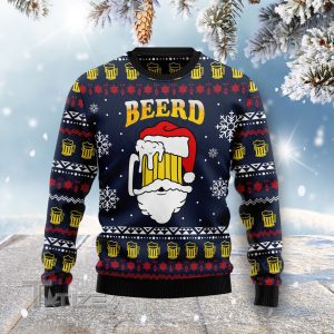 Santa Beerd Ugly Christmas Sweater, Jumper- Fanshubus