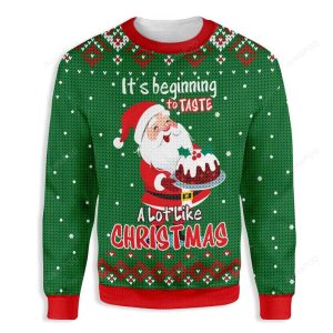 Santa Claus Baking Ugly Christmas Sweater, Jumper Gift - Festive 3D All Over Print - Fanshubus