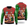 Santa Claus Drunk Merry Xmas Funny Ugly Christmas Sweater, Jumper For Men & Women - Fanshubus