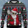 Santa Gift Print Crewneck Sweatshirt