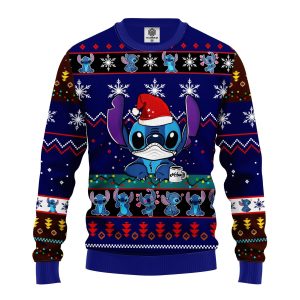 Santa Stitch Lilo And Stitch Disney Ugly Christmas Sweater, Jumpers - Fanshubus