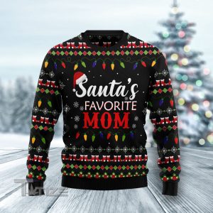 Santa's Favorite Mom Ugly Christmas Sweater, Jumper- Fanshubus