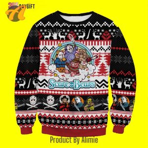 Scare Bears Horror All-Over Print Ugly Christmas Sweater, Jumper - Fanshubus