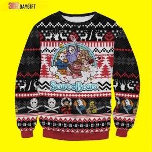 Scare Bears Horror Ugly Christmas Sweater, Jumpers - Fanshubus