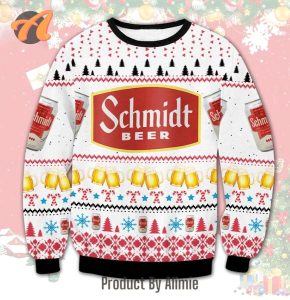 Schmidt Beer All-Over Print Ugly Christmas Sweater, Jumper - Fanshubus