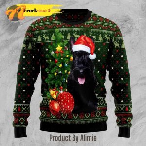 Scottish Terrier Cute All-Over Print Ugly Christmas Sweater, Jumper - Fanshubus