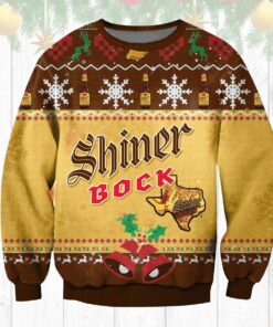 Shiner Bock Texas Beer Ugly Christmas Sweater, Jumpers - Fanshubus