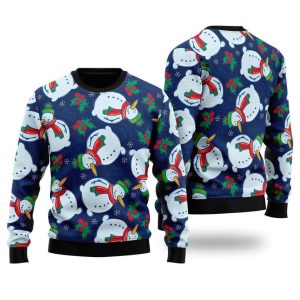 Snowman Funny Ugly Christmas Sweater, Jumper Gift For Men &amp; Women Adult - Fanshubus