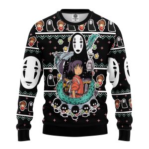 Spirited Away Studio Ghibli Ugly Christmas Sweater, Jumper 20 - Fanshubus