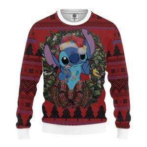 Stitch Cute Ugly Christmas Sweater, Jumper Custom Sweatshirt Apparel - Fanshubus