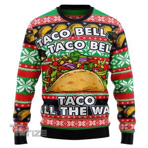 Tacos Taco Bell Ugly Christmas Sweater, Jumper- Fanshubus