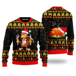 Thanksgiving Turkey Autumn Ugly Christmas Sweater, Jumper For Men &amp; Women - Fanshubus