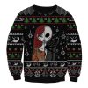 The Nightmare Before Christmas Jack Skellington And Sally Ugly Chrismas Sweaters - Fanshubus
