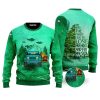 Travelling Green Ugly Christmas Sweater, Jumper For Men & Women - Fanshubus
